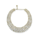 Load image into Gallery viewer, loveRocks Glam Crystal Collar Necklace Gold Tone
