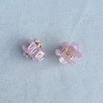 Load image into Gallery viewer, QueenMee Mini Hair Claw Pink Hair Clip Flower Set of 2
