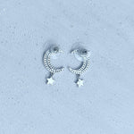 Load image into Gallery viewer, QueenMee Moon Earrings Star Earrings Silver Small Earrings
