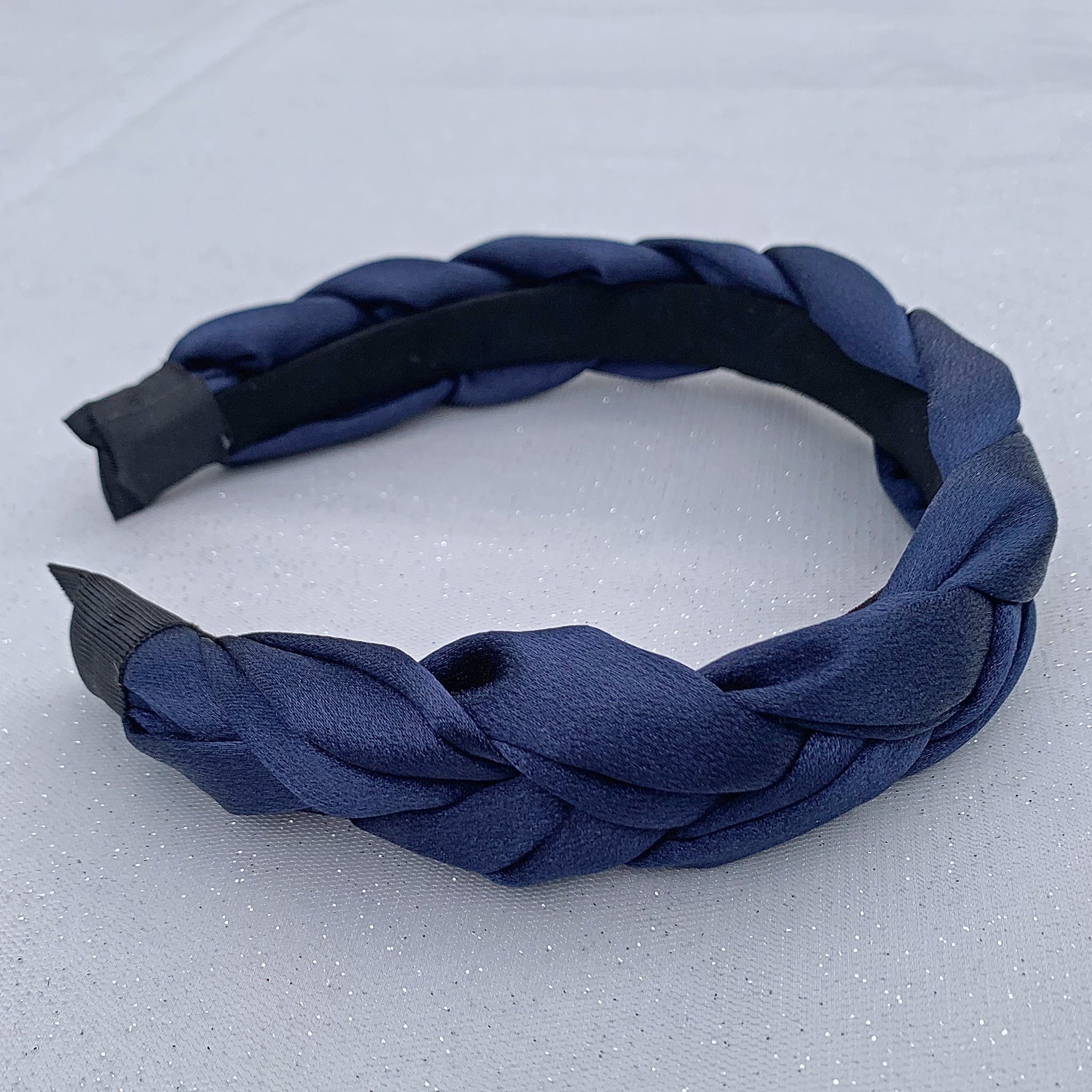 QueenMee Navy Blue Headband Braided