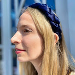 Load image into Gallery viewer, QueenMee Navy Blue Headband Braided
