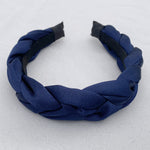 Load image into Gallery viewer, QueenMee Navy Blue Headband Braided
