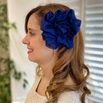 Load image into Gallery viewer, QueenMee Navy Corsage Rose Hair Clip Flower Hair Clip Flower Pin
