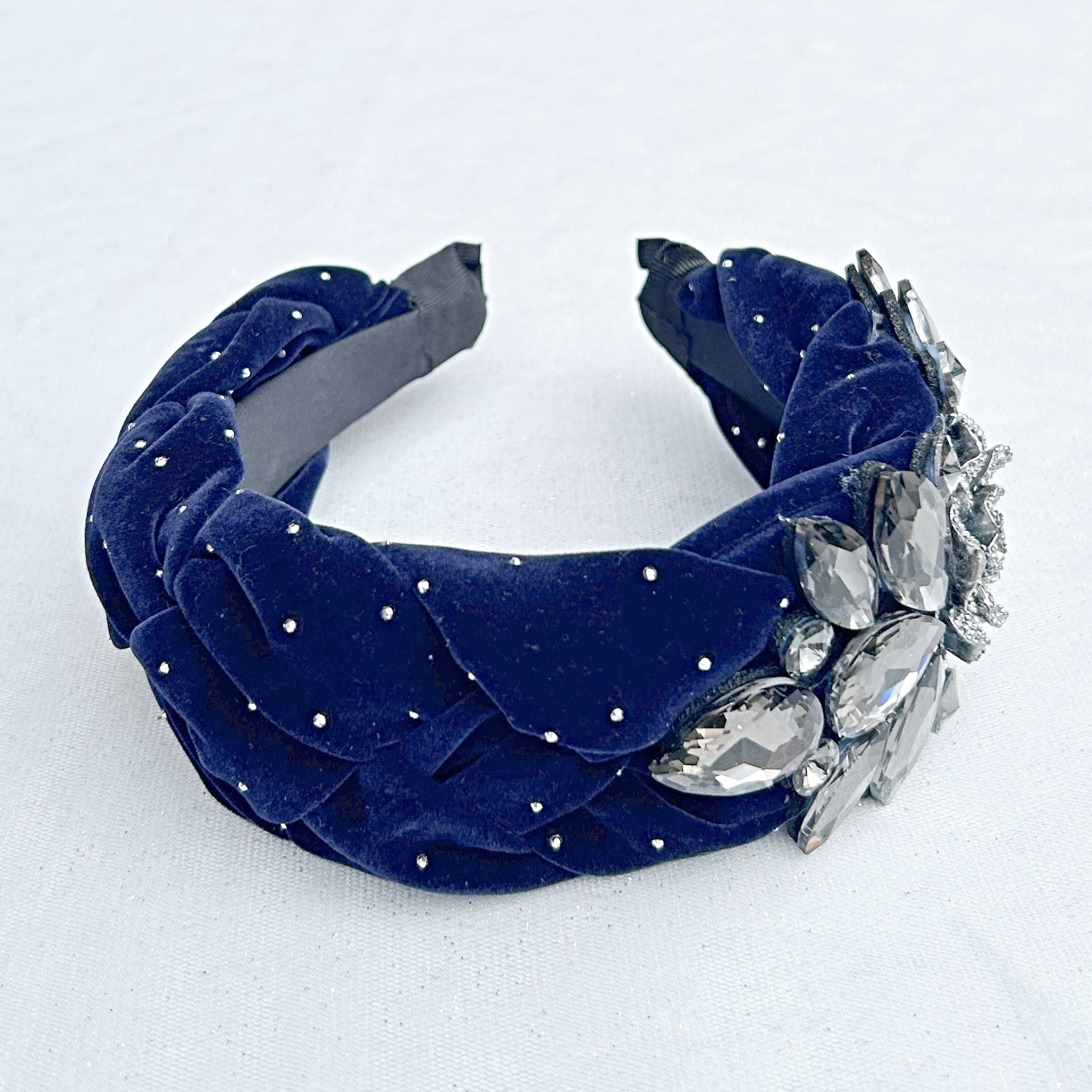 QueenMee Navy Races Headpiece Floral Headpiece