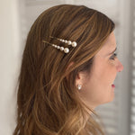 Load image into Gallery viewer, QueenMee Pearl Hair Slides Small Set of 2
