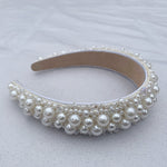 Load image into Gallery viewer, QueenMee Pearl Headband with Crystal
