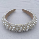 Load image into Gallery viewer, QueenMee Pearl Headband with Crystal
