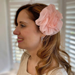 Load image into Gallery viewer, QueenMee Pink Corsage Rose Hair Clip Flower Hair Clip Flower Pin
