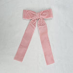 Load image into Gallery viewer, QueenMee Pink Velvet Hair Bow Dusky Pink Hair Clip Alligator Clip
