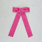 Load image into Gallery viewer, QueenMee Pink Velvet Hair Bow Hot Pink Hair Clip Alligator Clip
