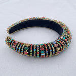 Load image into Gallery viewer, QueenMee Rainbow Headband Padded with Crystal
