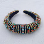 Load image into Gallery viewer, QueenMee Rainbow Headband Padded with Crystal
