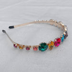 Load image into Gallery viewer, QueenMee Rainbow Headband in Crystal
