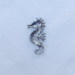 Load image into Gallery viewer, QueenMee Seahorse Brooch Sea Horse Pin Blue Brooch Crystal Brooch
