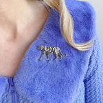 Load image into Gallery viewer, QueenMee Tiger Brooch Silver Brooch
