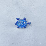 Load image into Gallery viewer, QueenMee Turtle Brooch Blue Brooch
