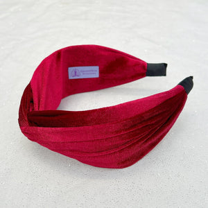 QueenMee Velvet Headband Velvet Knot Headband in Red or Black