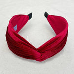 Load image into Gallery viewer, QueenMee Velvet Headband Velvet Knot Headband in Red or Black
