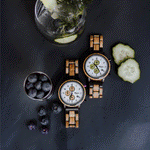 Load image into Gallery viewer, Waidzeit Chronograph GIN White Lemon wooden strap
