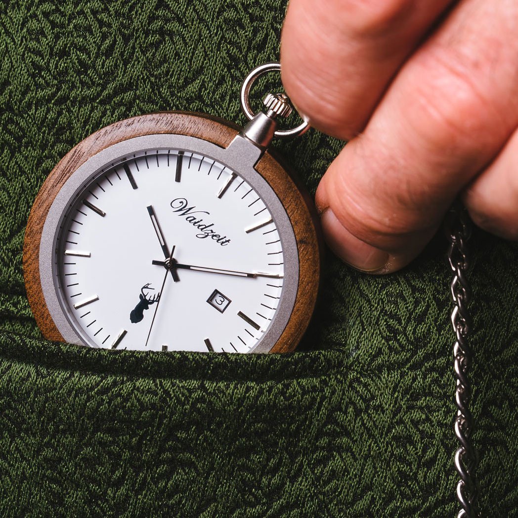 Waidzeit Walnut Pocket Watch