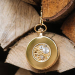 Load image into Gallery viewer, Waidzeit Franz Rudolf Skeleton pocket watch gold
