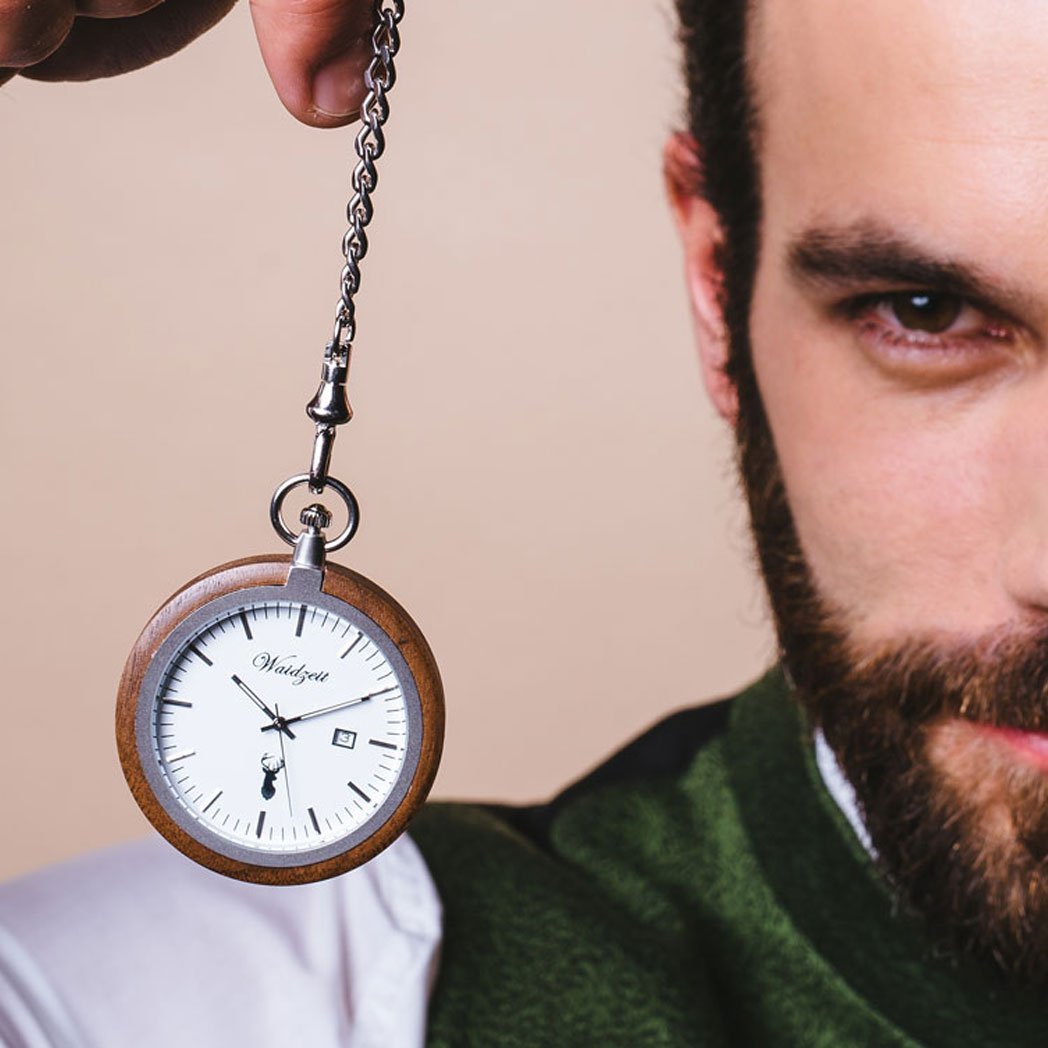 Waidzeit Walnut Pocket Watch