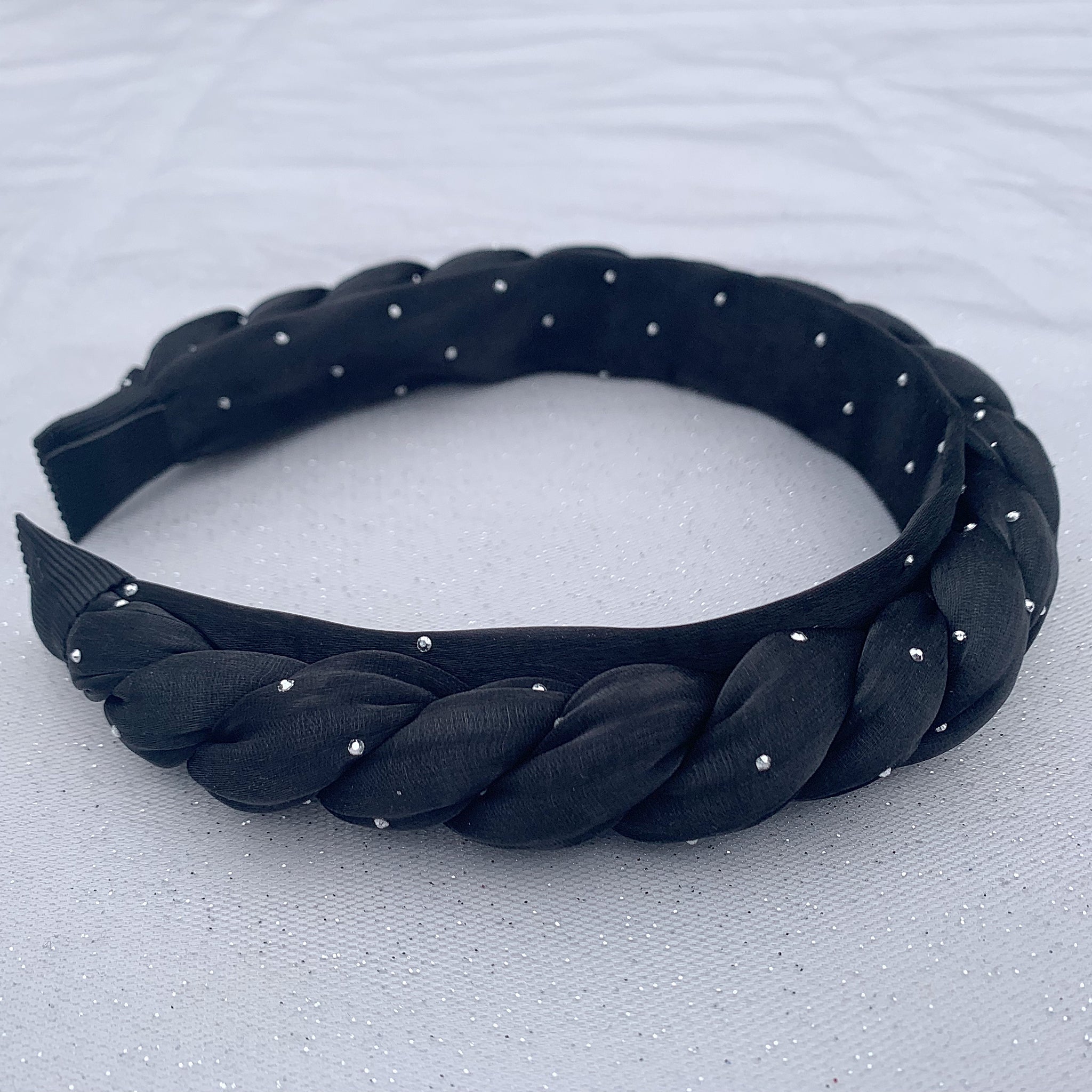 QueenMee Wedding Guest Headband Black