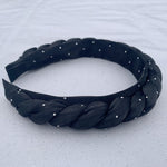 Load image into Gallery viewer, QueenMee Wedding Guest Headband Black
