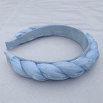 Load image into Gallery viewer, QueenMee Wedding Guest Headband Blue
