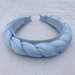 Load image into Gallery viewer, QueenMee Wedding Guest Headband Blue
