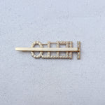 Load image into Gallery viewer, QueenMee Word Hair Clip Word Hair Slide Diamante Hair Grip Gold
