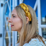 Load image into Gallery viewer, QueenMee Yellow Headband Braided
