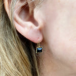 Load image into Gallery viewer, QueenMee Black Earrings Small Drop Earrings
