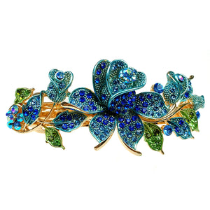 QueenMee Blue Crystal Hair Clip