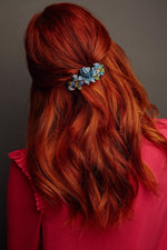 Load image into Gallery viewer, QueenMee Blue Crystal Hair Clip
