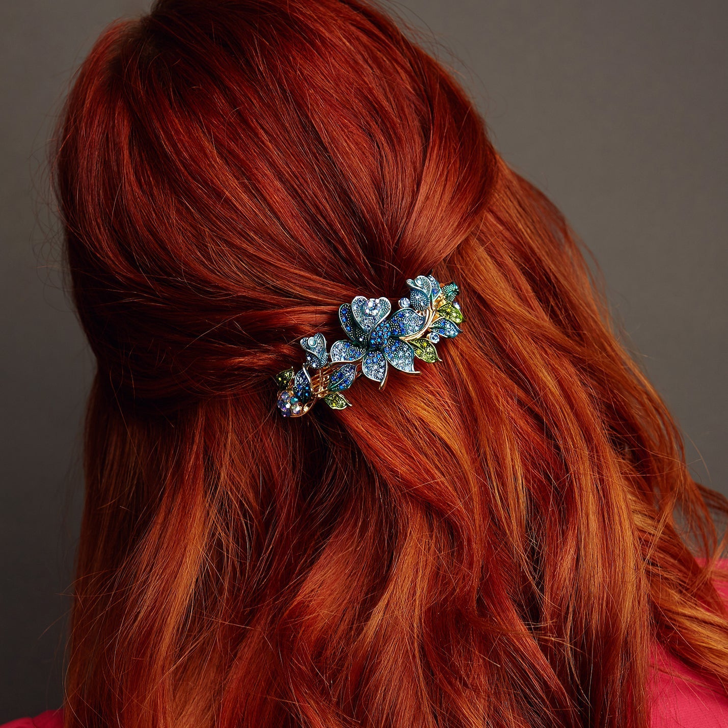 QueenMee Blue Crystal Hair Clip