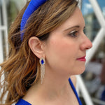 Load image into Gallery viewer, QueenMee Blue Earrings Diamante Earrings
