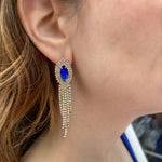 Load image into Gallery viewer, QueenMee Blue Earrings Diamante Earrings
