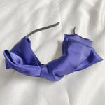 Load image into Gallery viewer, QueenMee Blue Fascinator Bow Headband
