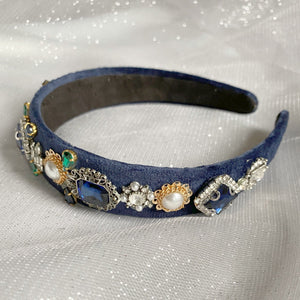 QueenMee Blue Jewelled Headband