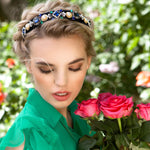 Load image into Gallery viewer, QueenMee Blue Jewelled Headband
