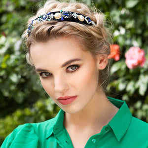 QueenMee Blue Jewelled Headband