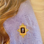 Load image into Gallery viewer, QueenMee Blue Vintage Brooch
