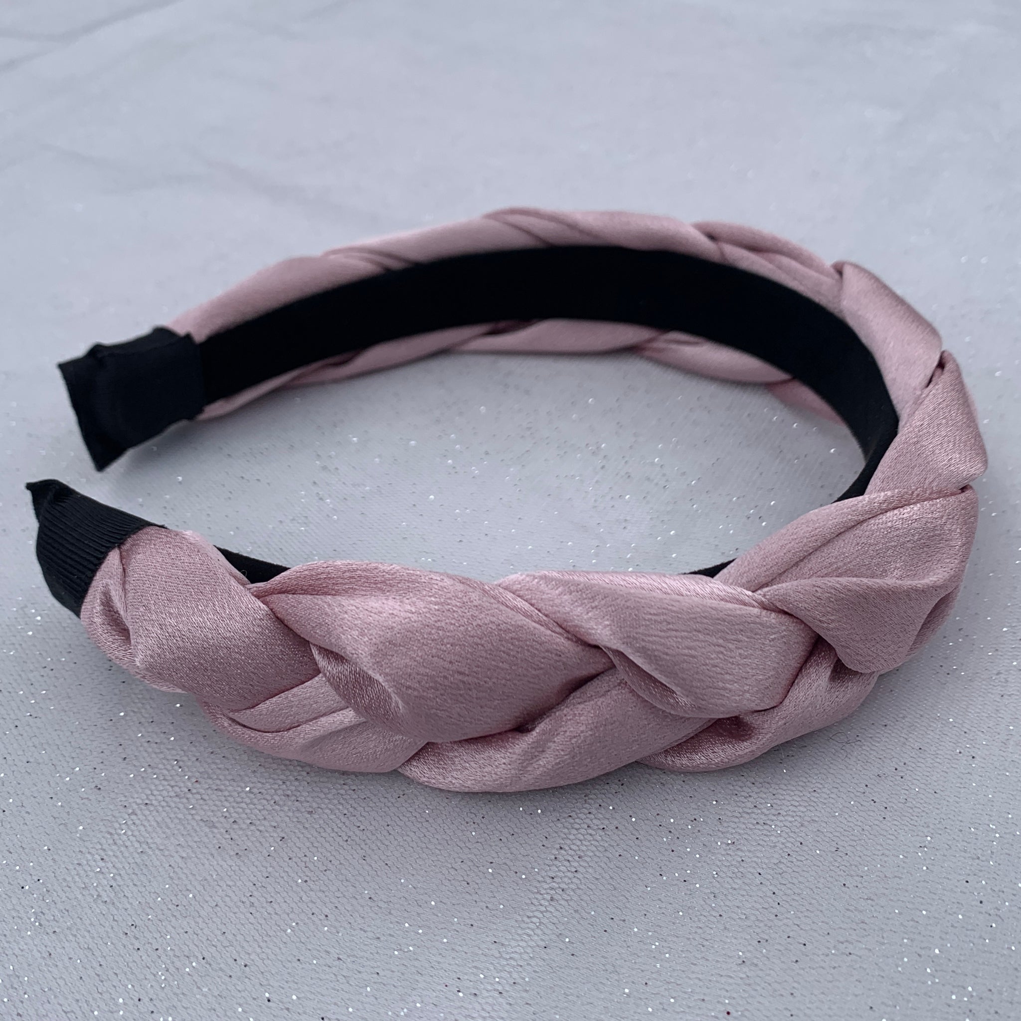 QueenMee Blush Pink Headband Braided