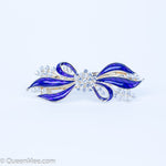 Load image into Gallery viewer, QueenMee Bow Hair Clip with Diamante
