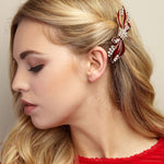 Load image into Gallery viewer, QueenMee Bow Hair Clip with Diamante
