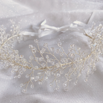 Load image into Gallery viewer, QueenMee Bridal Headpiece Boho Headband in Silver or Gold
