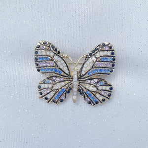 QueenMee Butterfly Brooch in Crystal