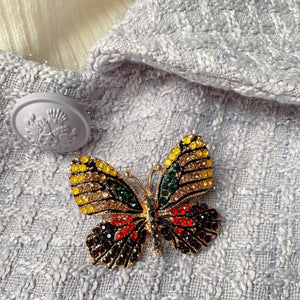 QueenMee Butterfly Brooch in Crystal