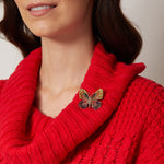 Load image into Gallery viewer, QueenMee Butterfly Brooch in Crystal
